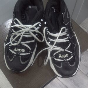 Black and White Chunky Sole Sneakers